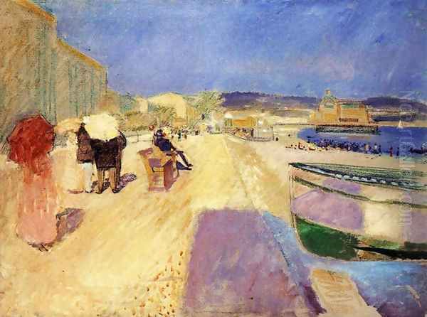 Promenade des Anglais, Nice Oil Painting by Edvard Munch