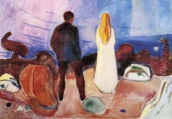 The Lonely Ones Oil Painting by Edvard Munch