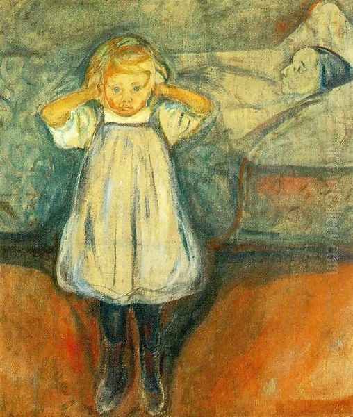 The Dead Mother Oil Painting by Edvard Munch