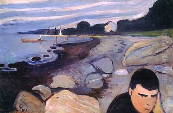 Melancholy Oil Painting by Edvard Munch