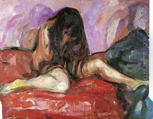 Nude Oil Painting by Edvard Munch