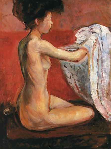 Paris Nude Oil Painting by Edvard Munch