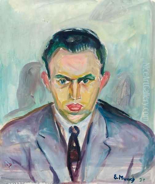 Rolf Stenersen Oil Painting by Edvard Munch