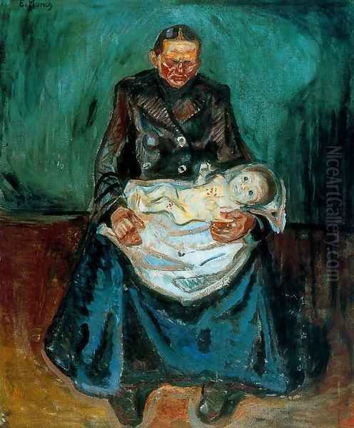 Inheritance Oil Painting by Edvard Munch