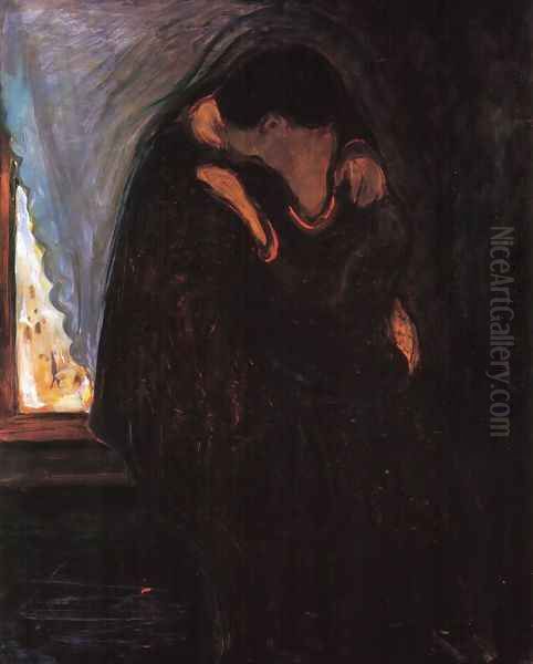 The Kiss Oil Painting by Edvard Munch