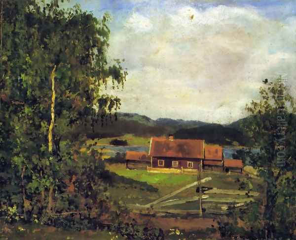 Landscape. Maridalen by Oslo Oil Painting by Edvard Munch