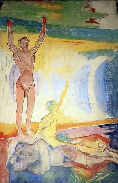 Awakening Men Oil Painting by Edvard Munch