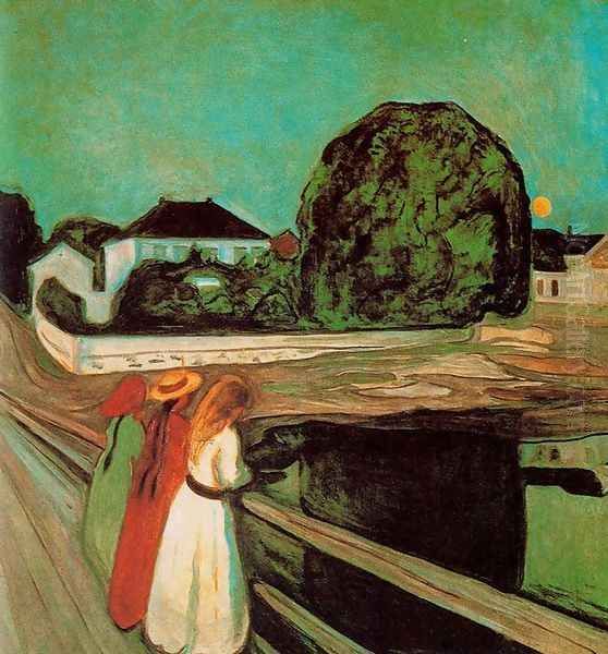 At the bridge 2 Oil Painting by Edvard Munch