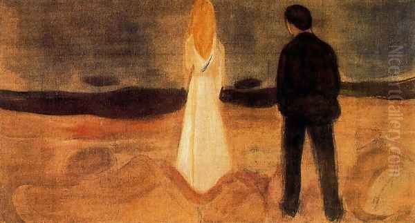 The solitary ones Oil Painting by Edvard Munch