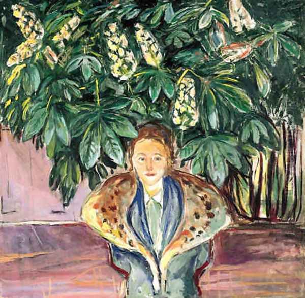 Under the Chestnut Tree Oil Painting by Edvard Munch