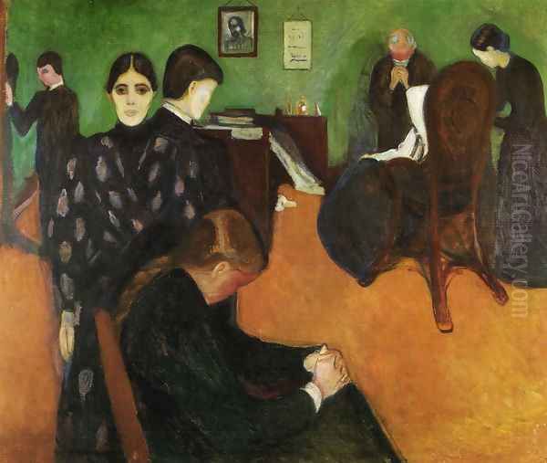 The Mortuary room 1896 Oil Painting by Edvard Munch