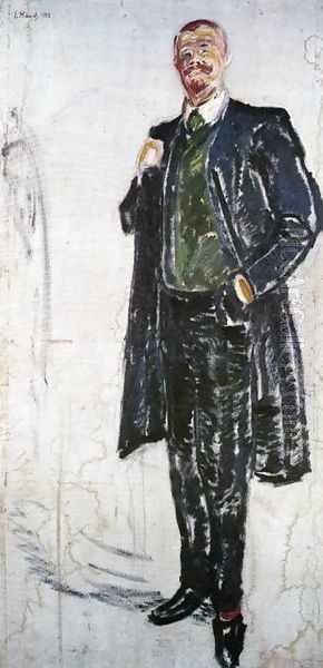 Jens Thiis Oil Painting by Edvard Munch