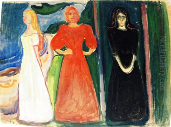 The woman Oil Painting by Edvard Munch