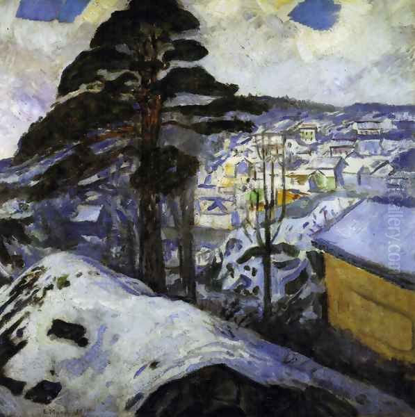 Winter at Kragerö 1912 Oil Painting by Edvard Munch