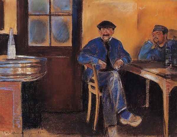 Tavern in St. Cloud Oil Painting by Edvard Munch