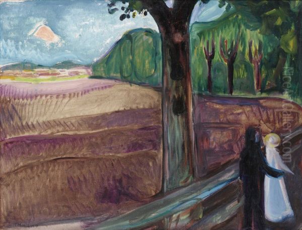 Summer Night Oil Painting by Edvard Munch