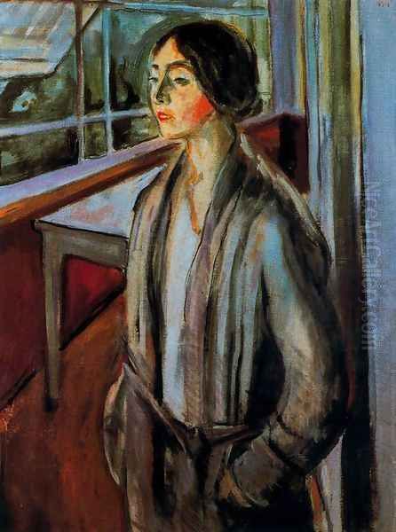 Woman on the Verandah Oil Painting by Edvard Munch