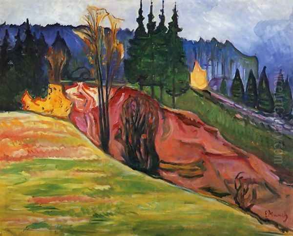 From Thuringewald Oil Painting by Edvard Munch