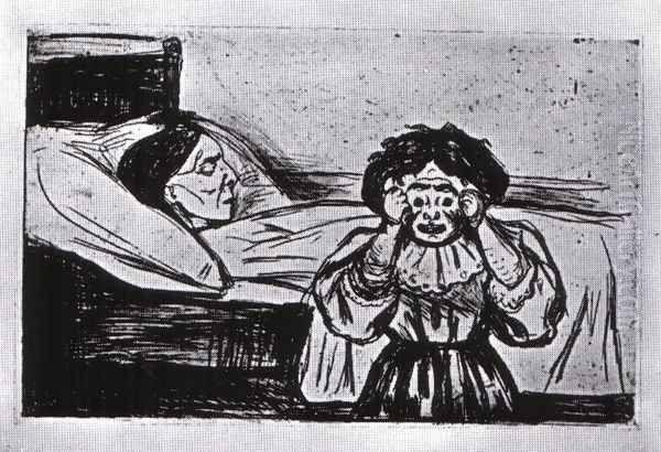 la mère morte 1901 Oil Painting by Edvard Munch