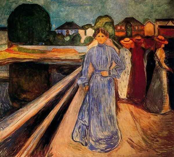 Women on the Bridge Oil Painting by Edvard Munch