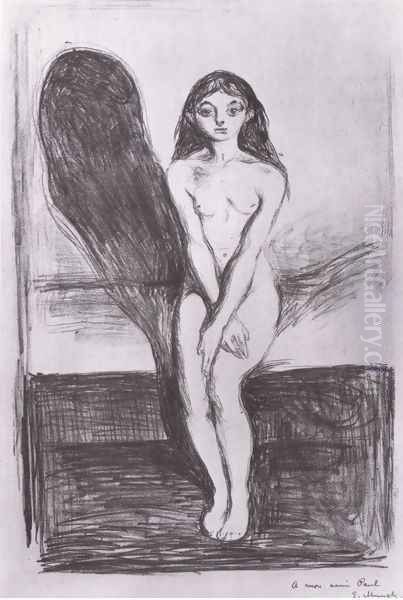 le jeune modele 1894 Oil Painting by Edvard Munch