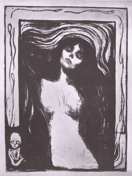 madone 1895 1902 Oil Painting by Edvard Munch