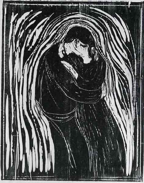 The Kiss 2 Oil Painting by Edvard Munch