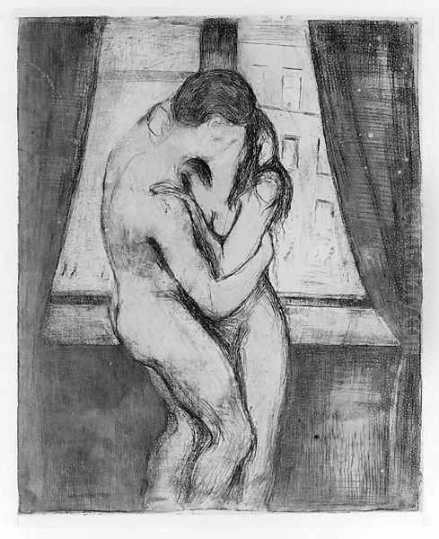 Der Kuss Oil Painting by Edvard Munch