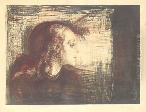 Das kranke Kind Oil Painting by Edvard Munch