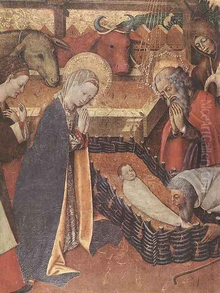 The Nativity (detail) 1440s Oil Painting by Bernat (Bernardo) Martorell