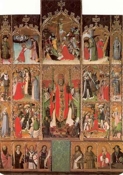 Saint Peter Altar 1437-1442 Oil Painting by Bernat (Bernardo) Martorell