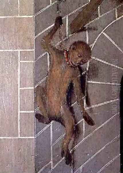 A Monkey on a Wall Oil Painting by Bernat (Bernardo) Martorell