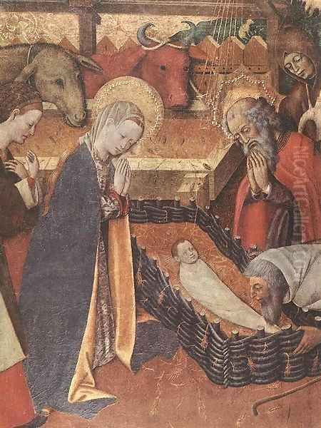 The Nativity (detail) Oil Painting by Bernat (Bernardo) Martorell