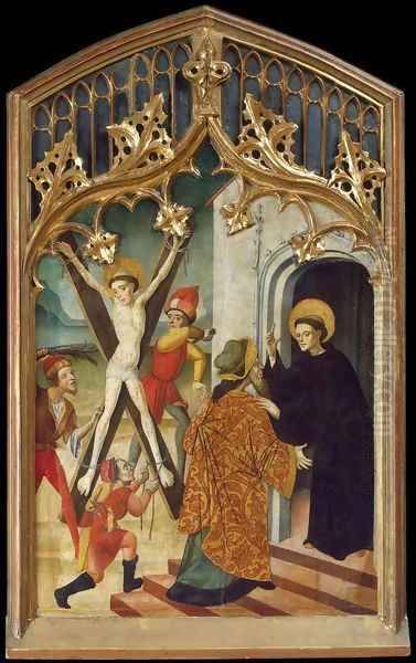 St Vincent the Martyr and St Vincent Ferrer Oil Painting by Bernat (Bernardo) Martorell