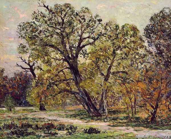 Autumn, Fontainebleau Forest Oil Painting by Maxime Maufra