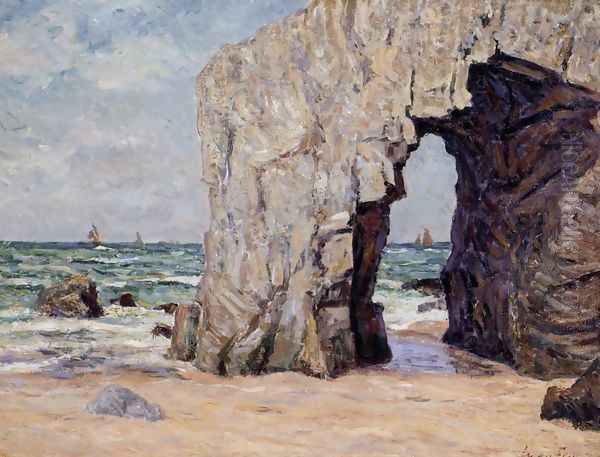 L'Arche de Port blanc presq L'Ile de Quiberon Oil Painting by Maxime Maufra