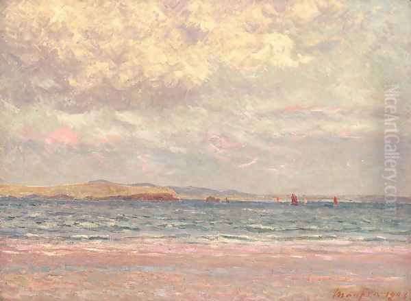 Evening, Morgat Beach Oil Painting by Maxime Maufra