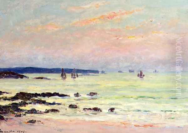 Evening at the Sea, Quiberon Oil Painting by Maxime Maufra