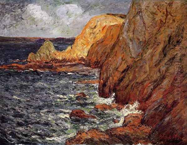 Cliffs Oil Painting by Maxime Maufra