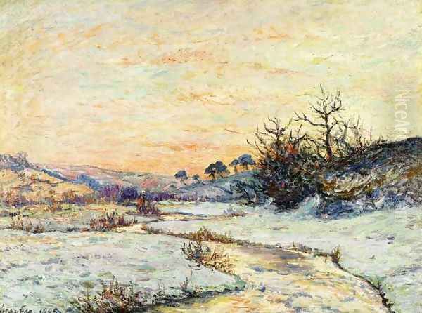 Morning in Winter, Vallee du Ris, Douardenez Oil Painting by Maxime Maufra