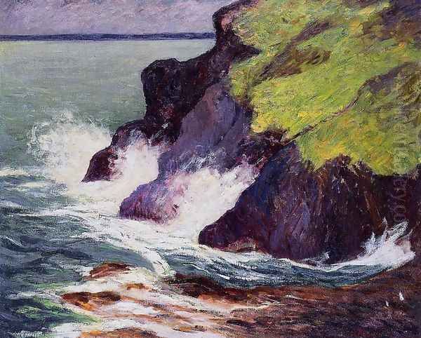 The Three Cliffs Oil Painting by Maxime Maufra