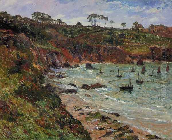 Fishing for sprats in Winter at Douarnenez Oil Painting by Maxime Maufra