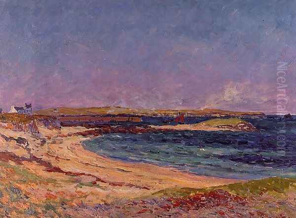 The Portivy Beach, Quiberon Peninsula Oil Painting by Maxime Maufra