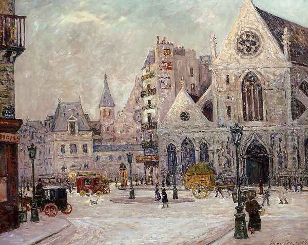 The Church of Saint Nicolas of the Fields, rue Saint Martin Oil Painting by Maxime Maufra