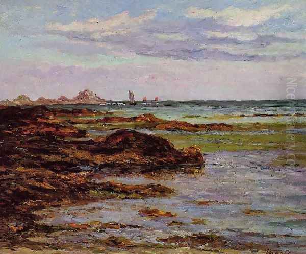 The Coastline in Brittany Oil Painting by Maxime Maufra