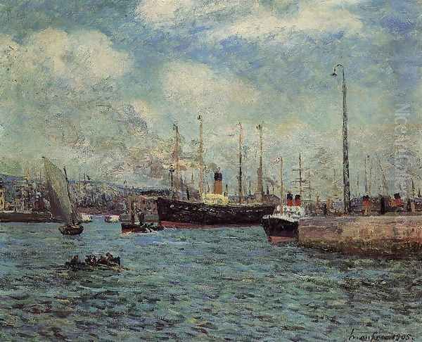 The Port of Havre Oil Painting by Maxime Maufra