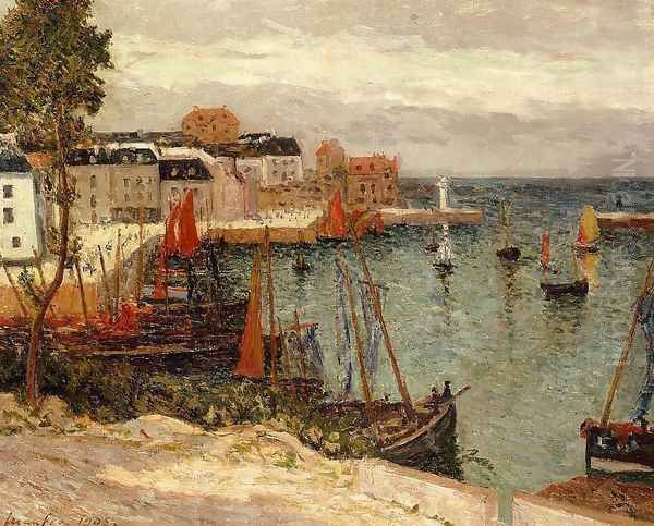 The Port of Sauzon, Belle Isle en Mer Oil Painting by Maxime Maufra