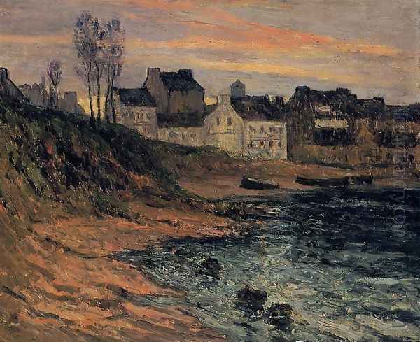 Twilight, Winter, Douarnenez Oil Painting by Maxime Maufra