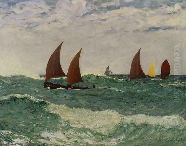 Passing through the Bar Oil Painting by Maxime Maufra