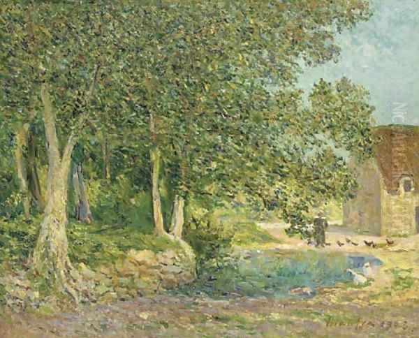 La mare Cadol, Rosporden, Finistere Oil Painting by Maxime Maufra